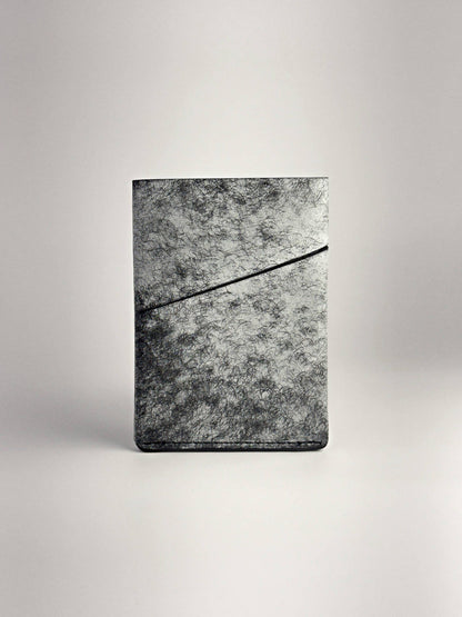 black keeper leather wallet front side view on a white background