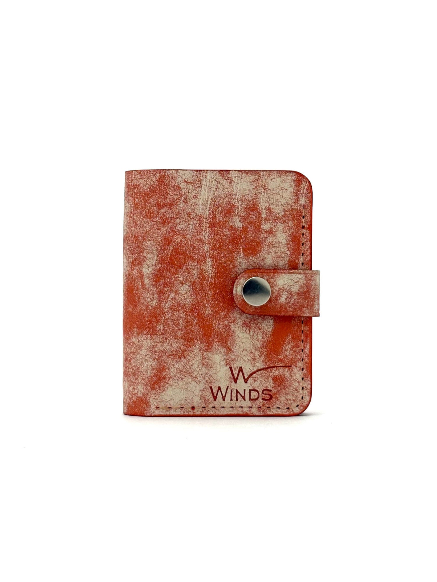 prange glance bifold wallet with strap front view with Winds logo
