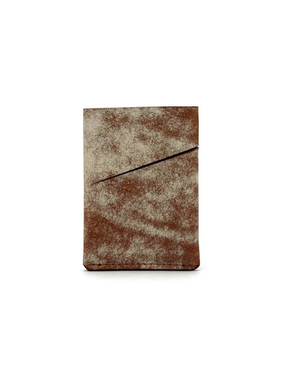 brown keeper leather wallet front view