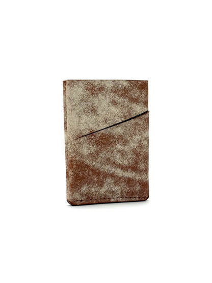 brown keeper leather wallet front view