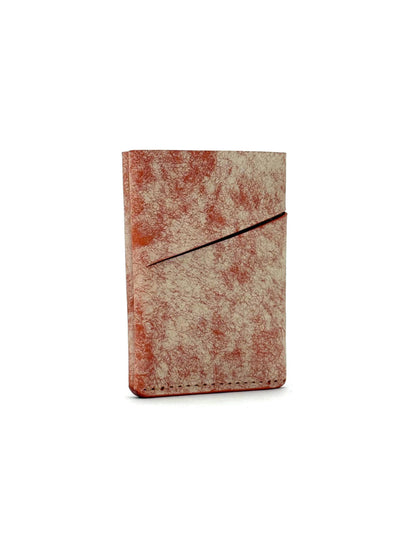 orange keeper leather wallet front view