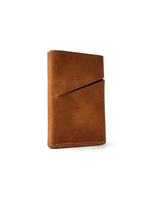 natural keeper leather wallet front view rotated
